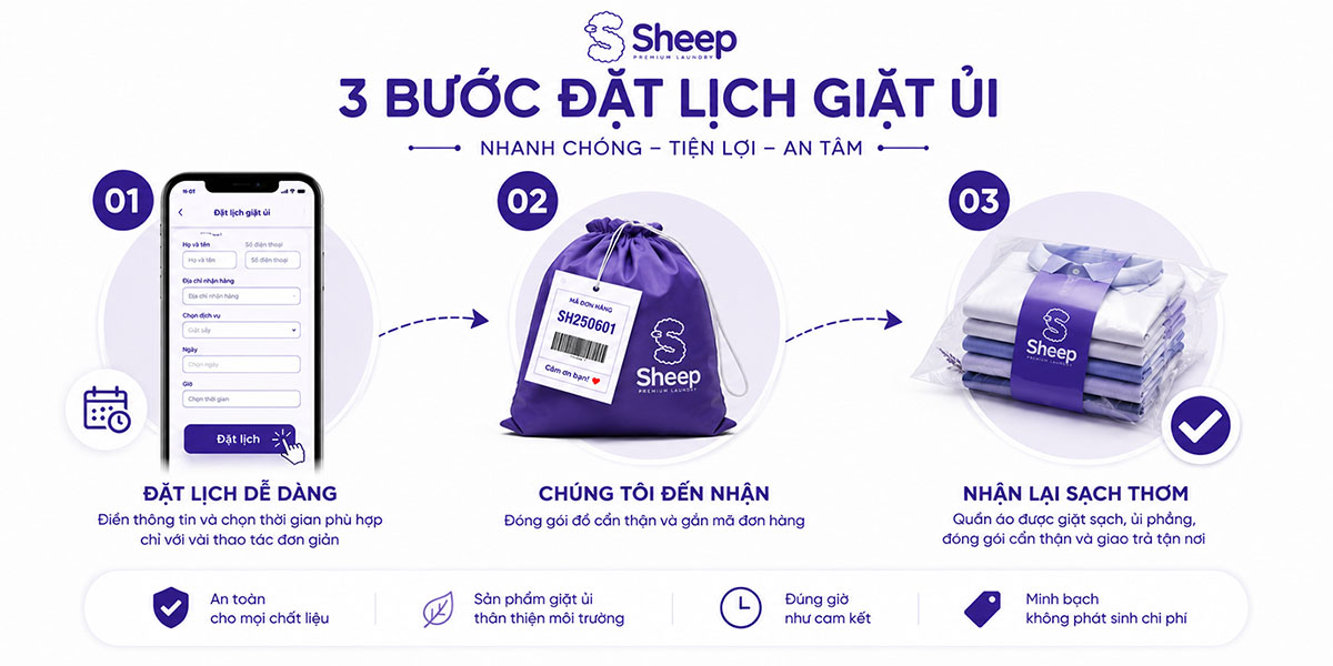 Đặt dịch vụ giặt ủi tại TP Thủ Đức khá đơn giản