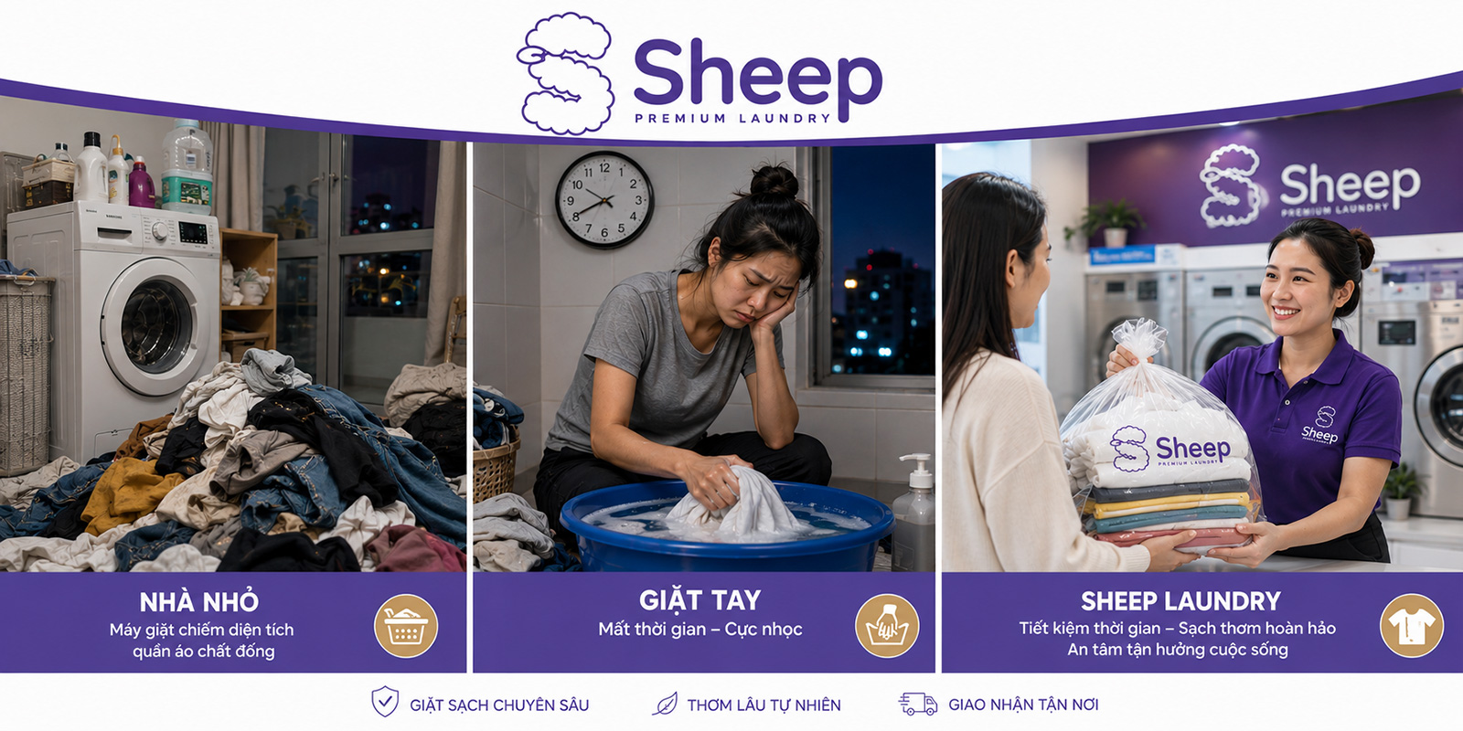 Đem đồ ra tiệm giặt quần áo ở quận 2 hay tự giặt tại nhà